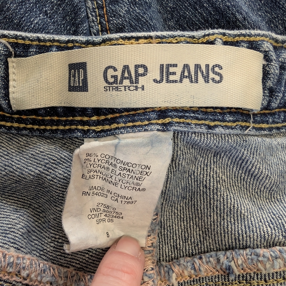 GAP Jeans Blue Denim Skirt Size 8 - Picture 5 of 6